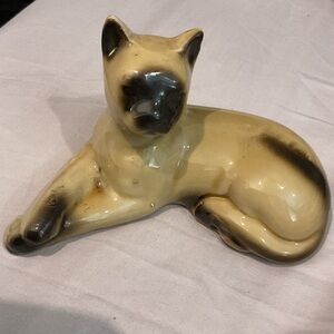 Ceramic Siamese Cat Figurine